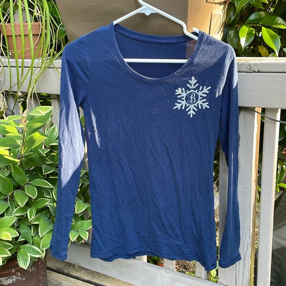 Navy long sleeve shirt monogram “B” - Picture 1 of 2